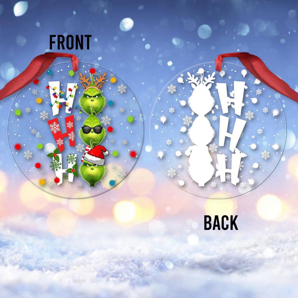 Ho Ho Ho Grün – Weihnachtsstola, transparentes Ornament