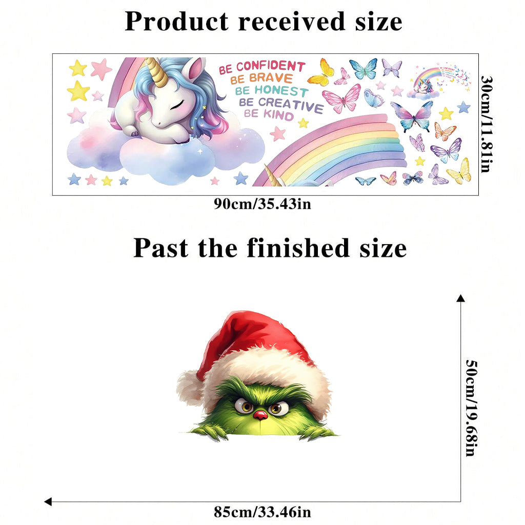 Décalcomanie murale Green Peeking - Noël volé