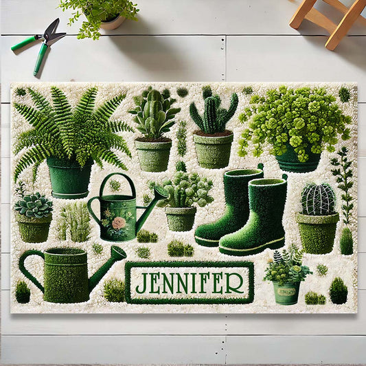 Schöne Pflanzen – Personalisierte Garten-Fußmatte