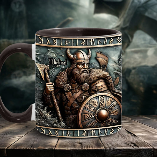 Viking Warrior - Personalized Viking Accent Mug