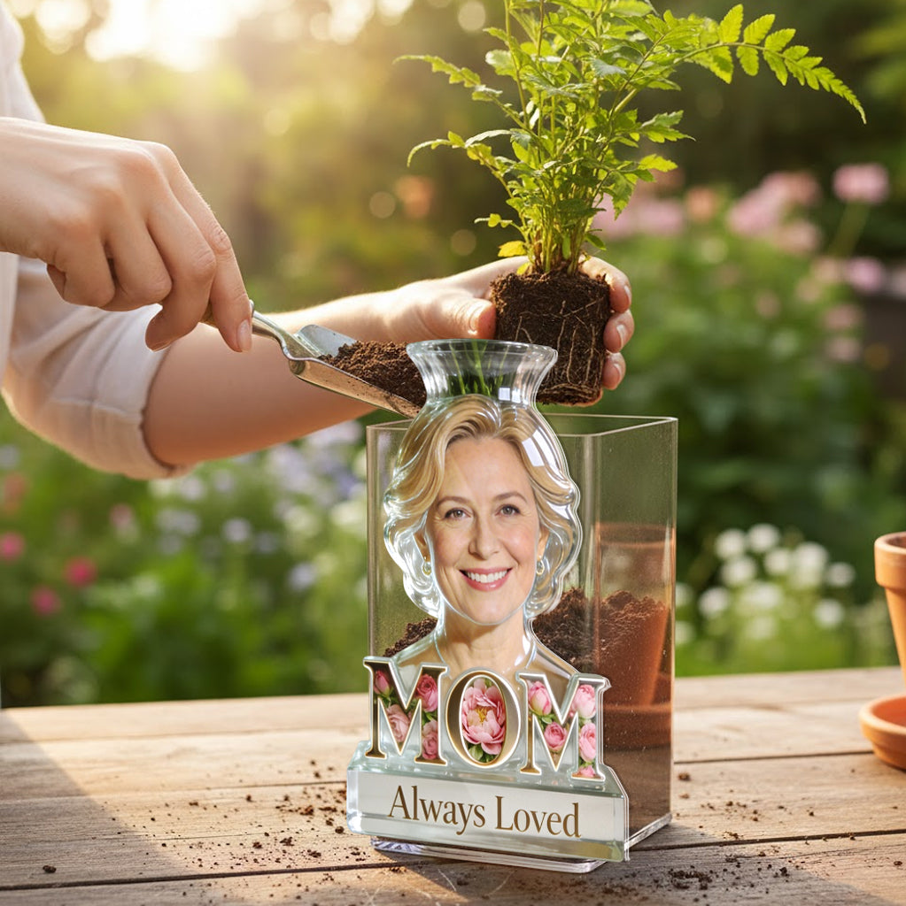 European Blonde Woman - Personalized Mother Acrylic Pot
