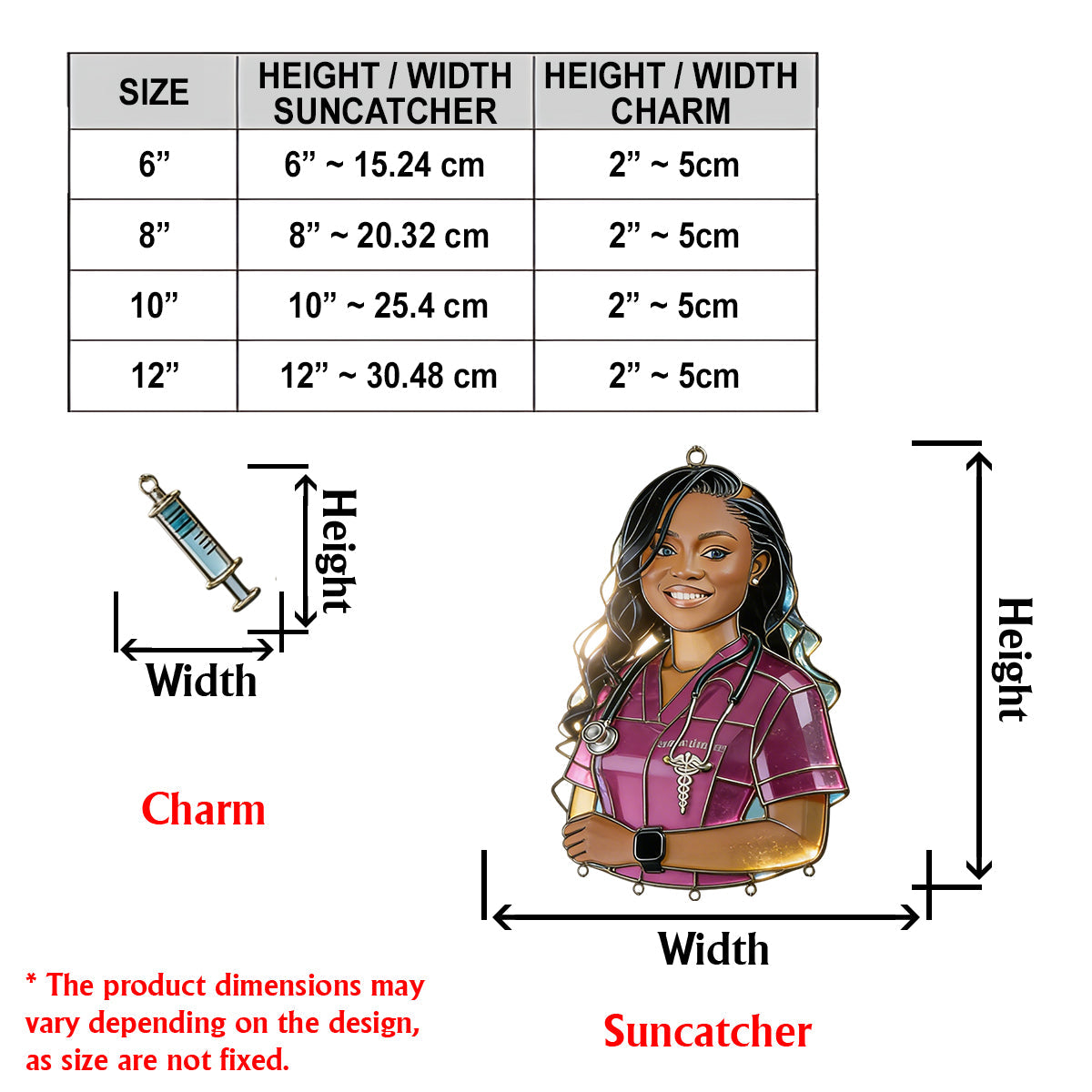Gift For Young Woman - Custom Any Photo - Personalized Young Woman Window Hanging Suncatcher With Charms