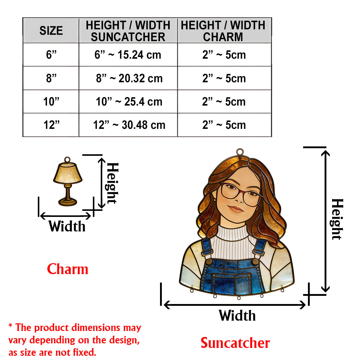 Love Reading - Personalized Book Window Hanging Suncatcher With Charms