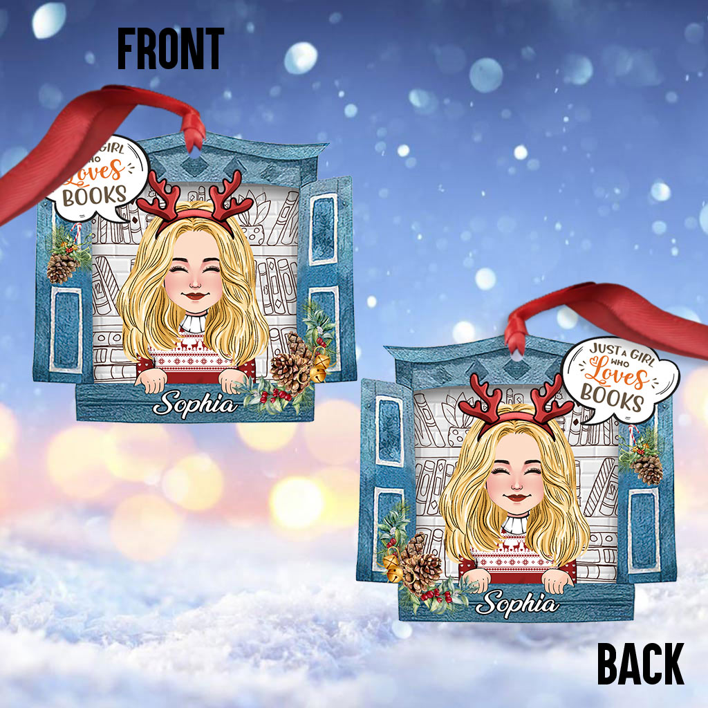 Einfach ein Mädchen, das Bücher liebt – personalisierter Buchanhänger