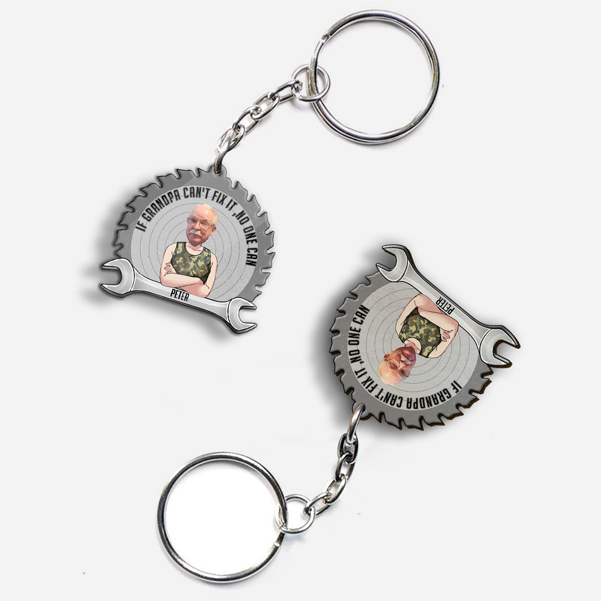 Wenn Papa es nicht reparieren kann – Geschenk für Papa, Opa – Personalisierter Schlüsselanhänger