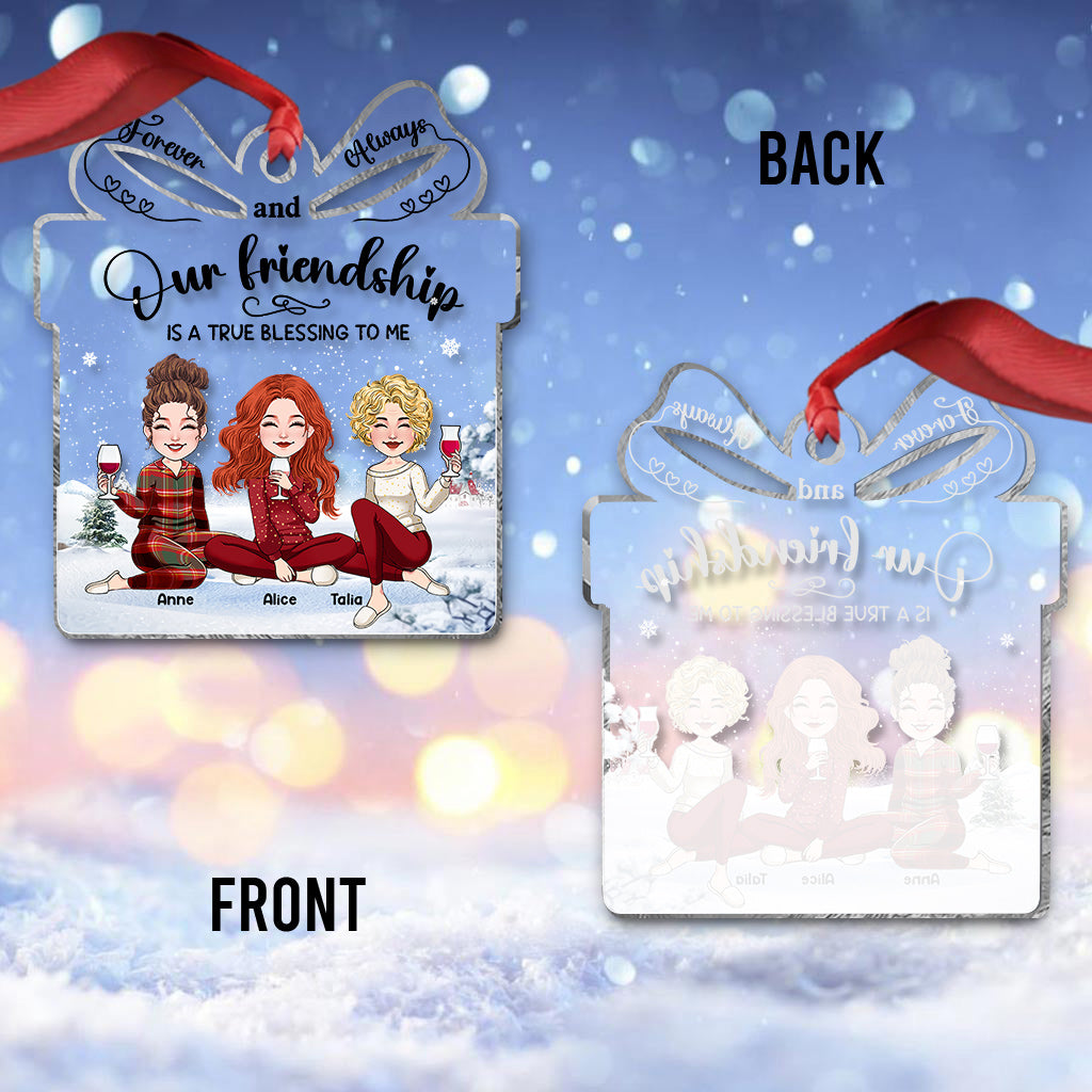 Unsere Freundschaft ist ein wahrer Segen für mich – Personalisierter transparenter Anhänger für meine beste Freundin