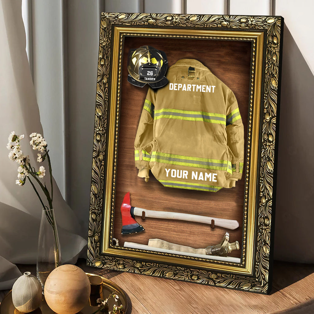 Feuerwehr-Ausrüstung – Personalisierte Leinwand und Poster zum Thema Feuerwehr.