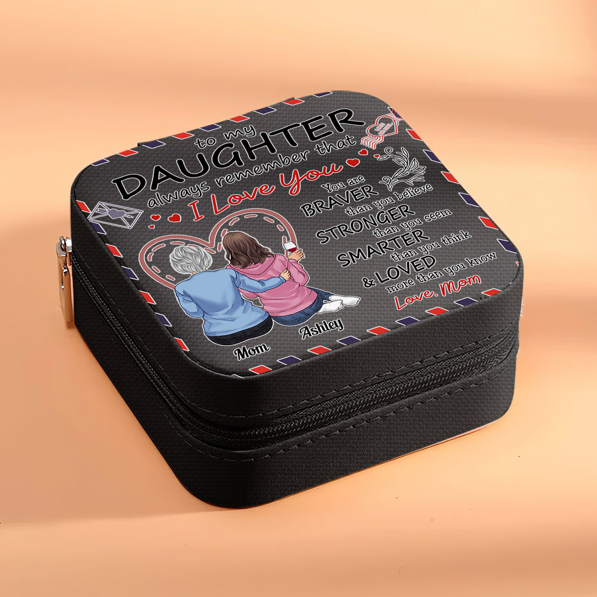 Für meine Tochter – Personalisierte Schmuckschatulle für Mütter