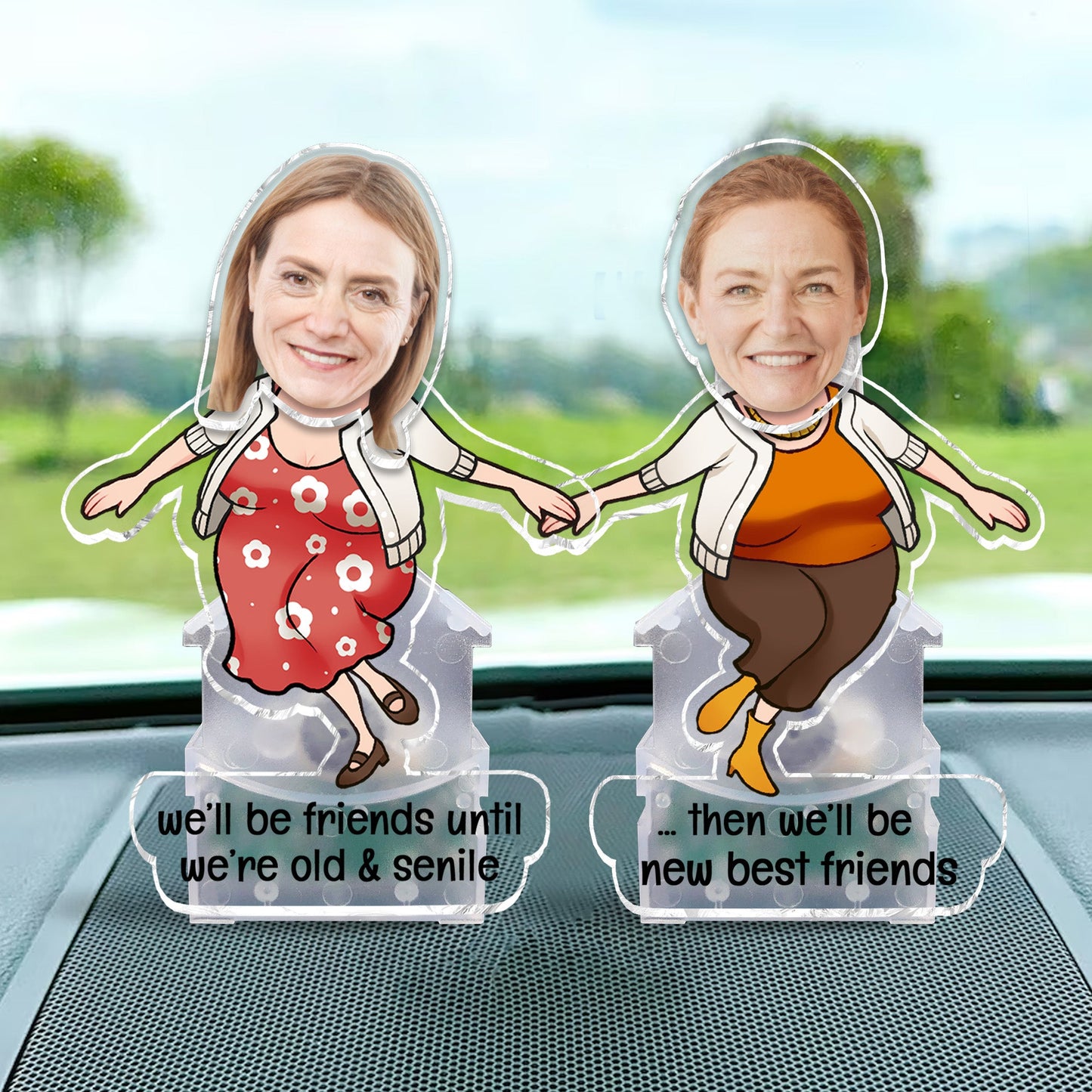 Nous serons amis jusqu'à la vieillesse - Cadeau pour un ami - Tête à secouer personnalisée
