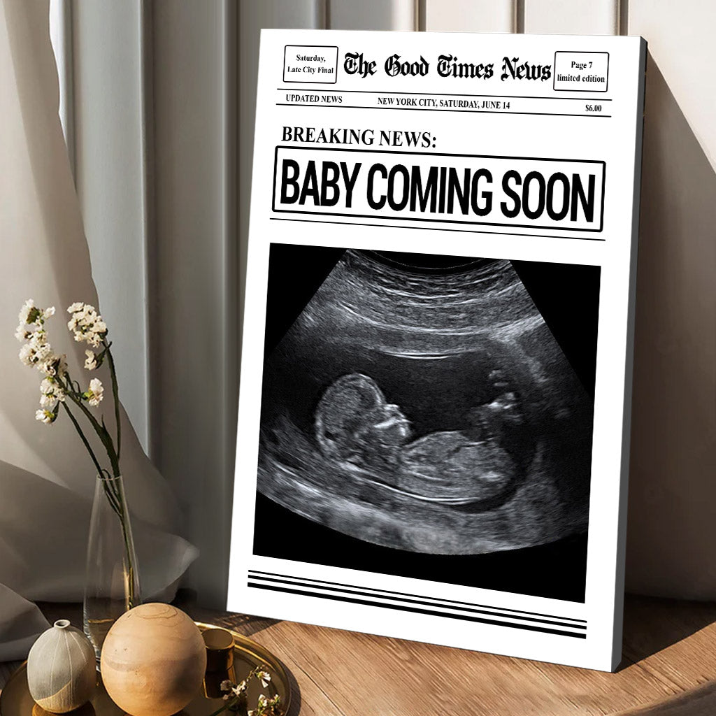 Baby kommt bald – Personalisierte Leinwand und Poster für die Mutter