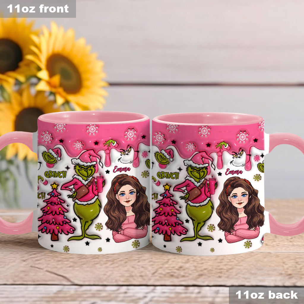 Mug personnalisé « À l'époque du Grinch » - Décoration de Noël avec étole