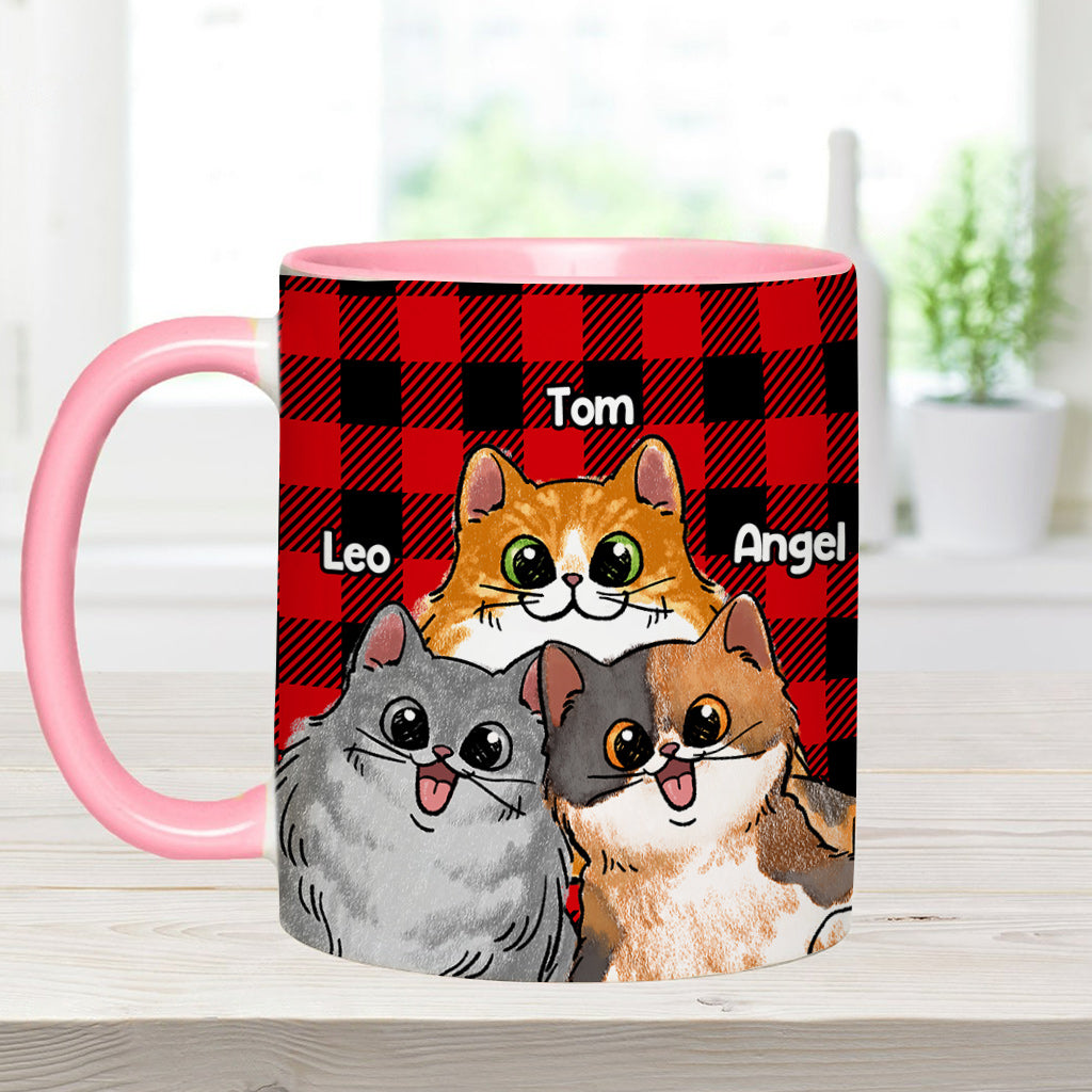 Alles schmeckt besser mit Katzen- und Hundehaaren drin – personalisierte Tasse mit Katzenmotiv