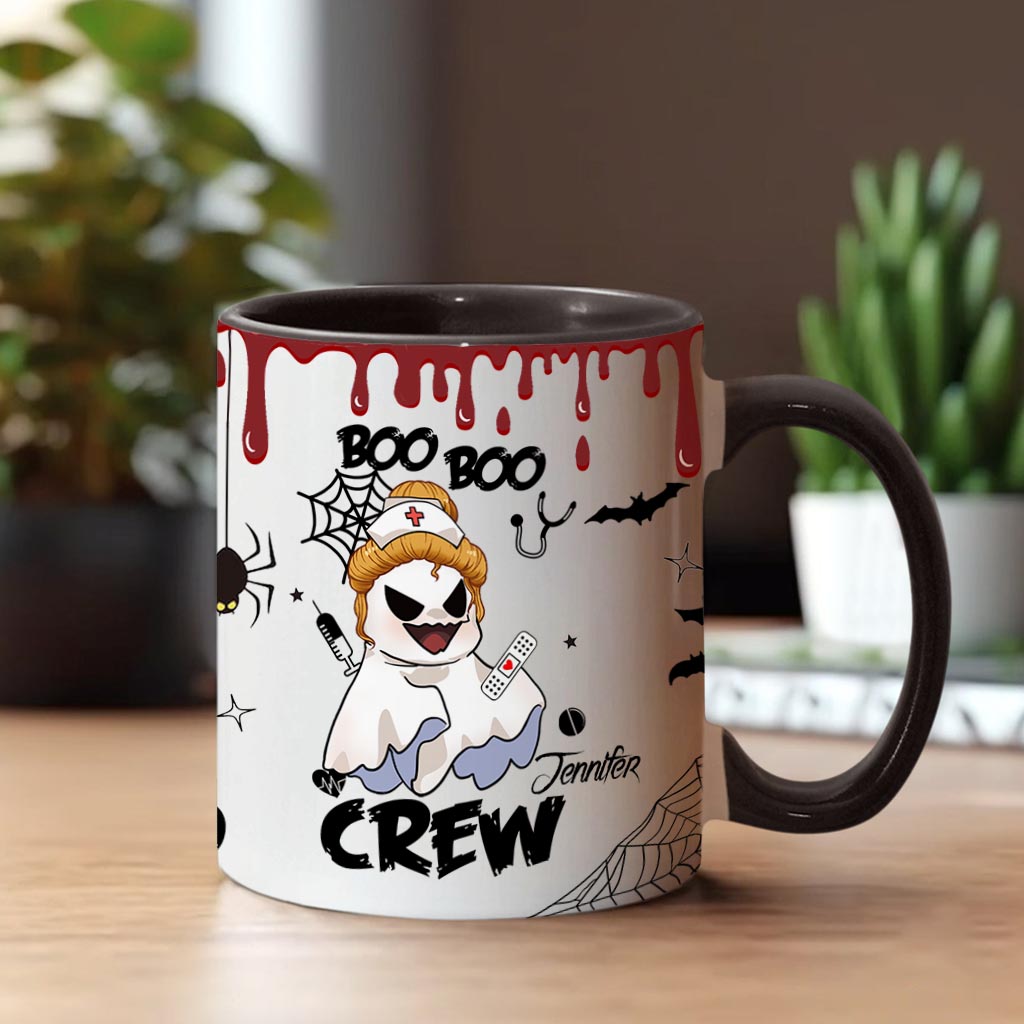 Boo Boo Crew – Personalisierte Tasse mit Krankenschwester-Motiv
