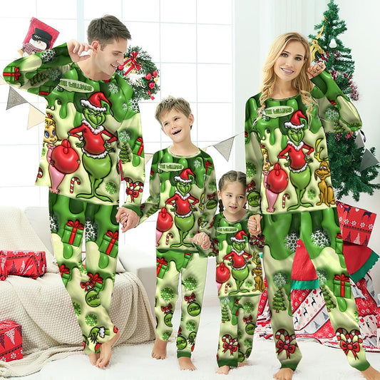 Frohe Weihnachten – Personalisiertes Stola-Weihnachtspyjama-Set