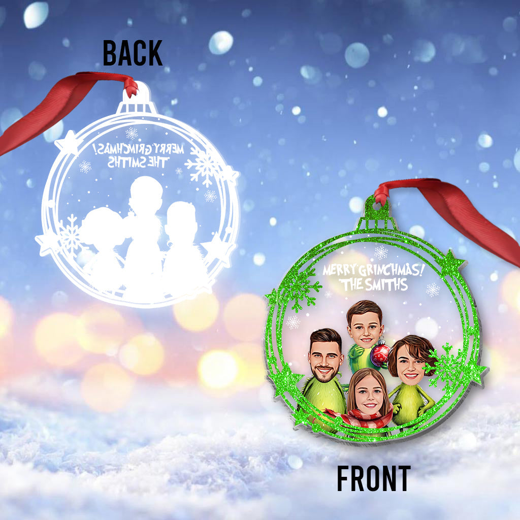 Merry Grinchmas - Personalized Stole Christmas One-sided Ornament