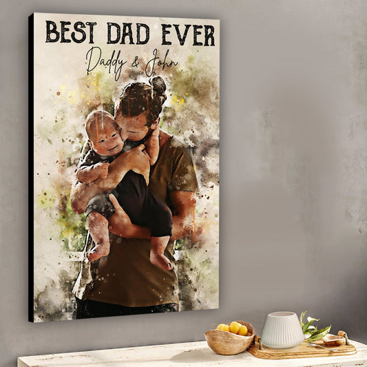 Bester Papa aller Zeiten – Personalisierte Leinwand und Poster für Väter