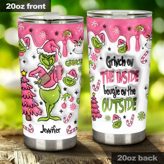 Grinch im Inneren - Personalisierter Stola-Weihnachtsbecher