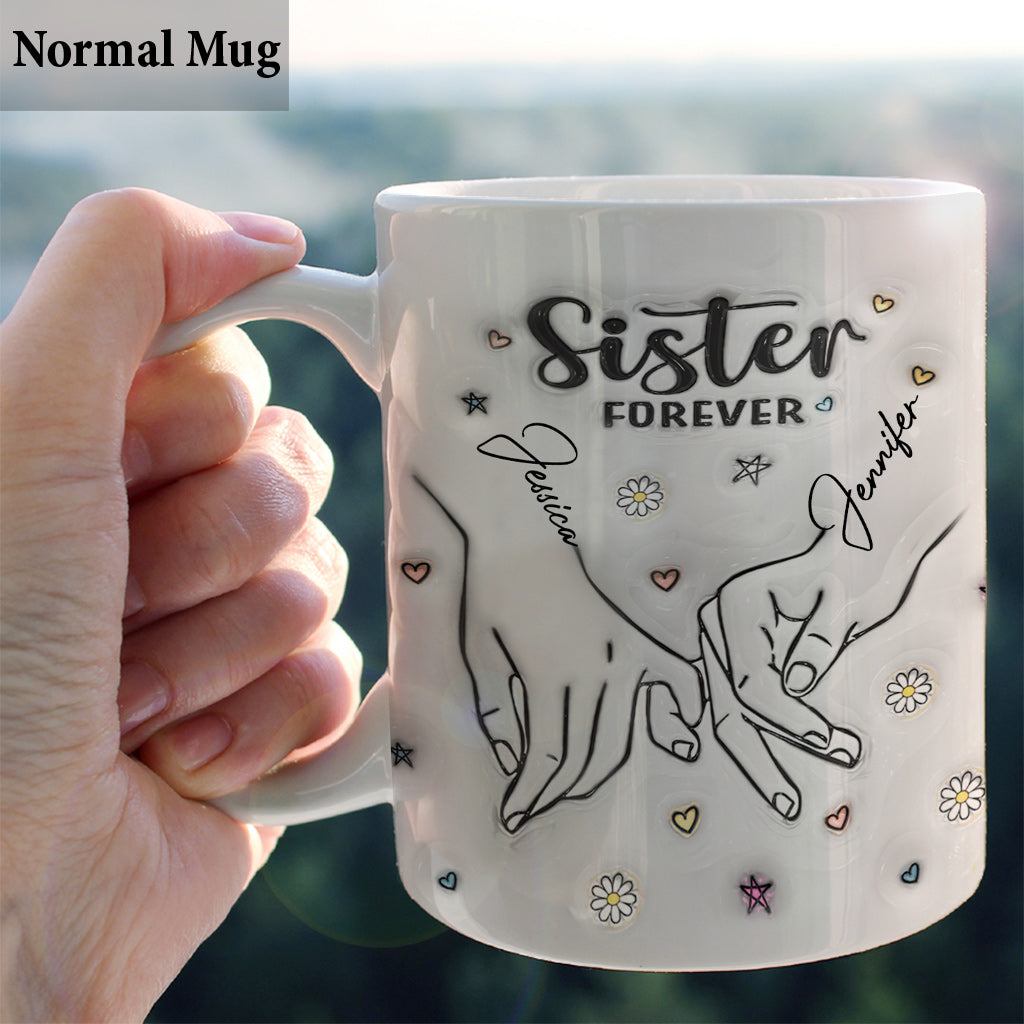 Für immer meine Schwester – Personalisierte Tasse für die beste Freundin