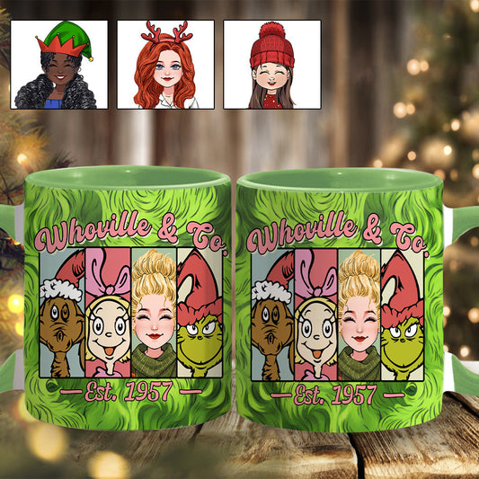 Green Mischief - Personalisierte Stola-Weihnachtstasse