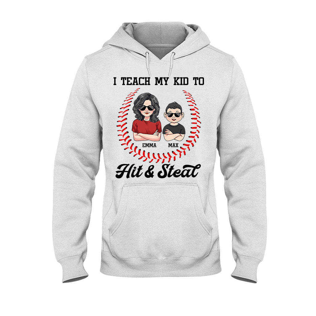 J'enseigne à mon enfant - T-shirt et sweat à capuche de baseball personnalisés