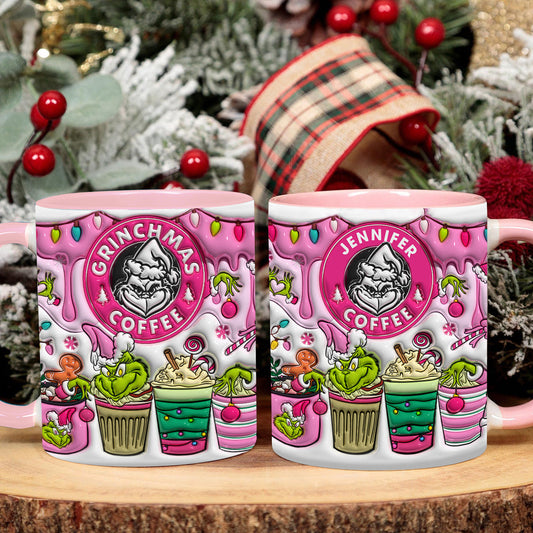 Grinchmas Coffee - Personalisierter Becher mit Weihnachtsstolen-Motiv