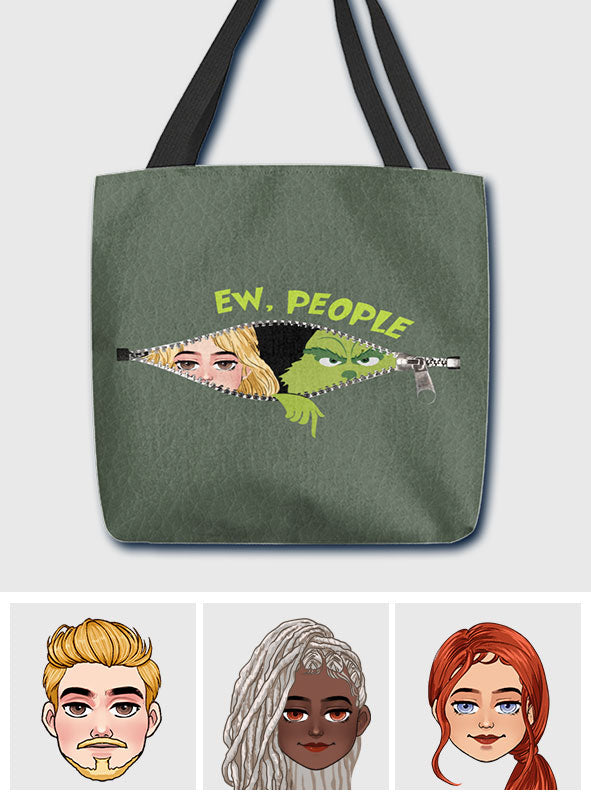 Sac fourre-tout de Noël personnalisé Ew People Green Mischief -