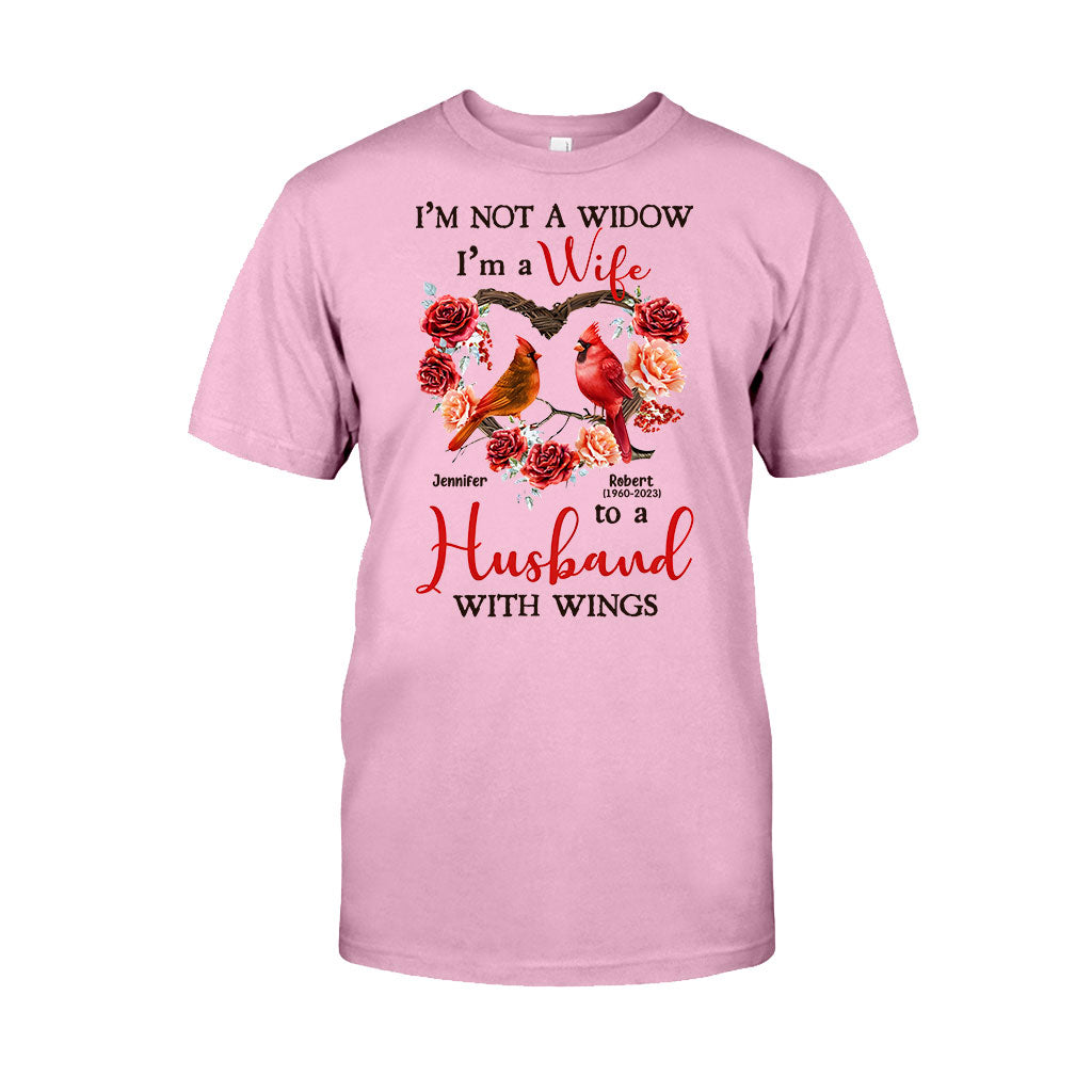 Je suis l'épouse d'un mari ailé - T-shirt et sweat à capuche commémoratifs personnalisés