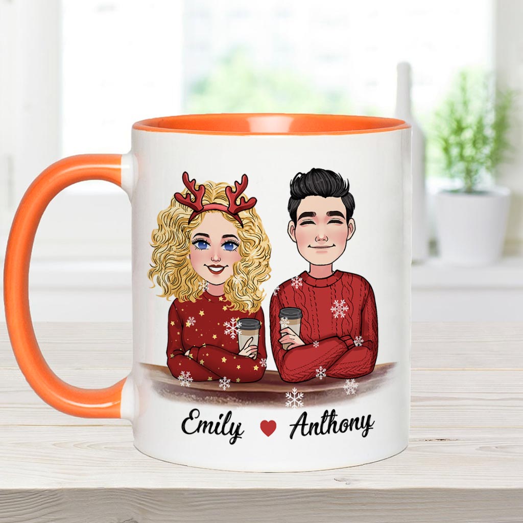 All I Want For Christmas Is You - Personalized Couple Accent Mug