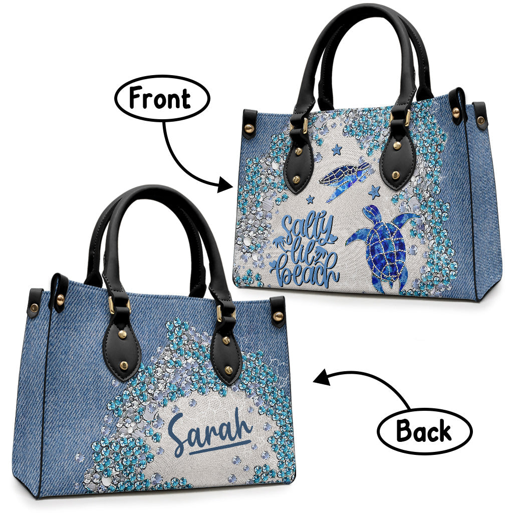 Turtle Bling – Personalisierte Handtasche aus Schildkrötenleder