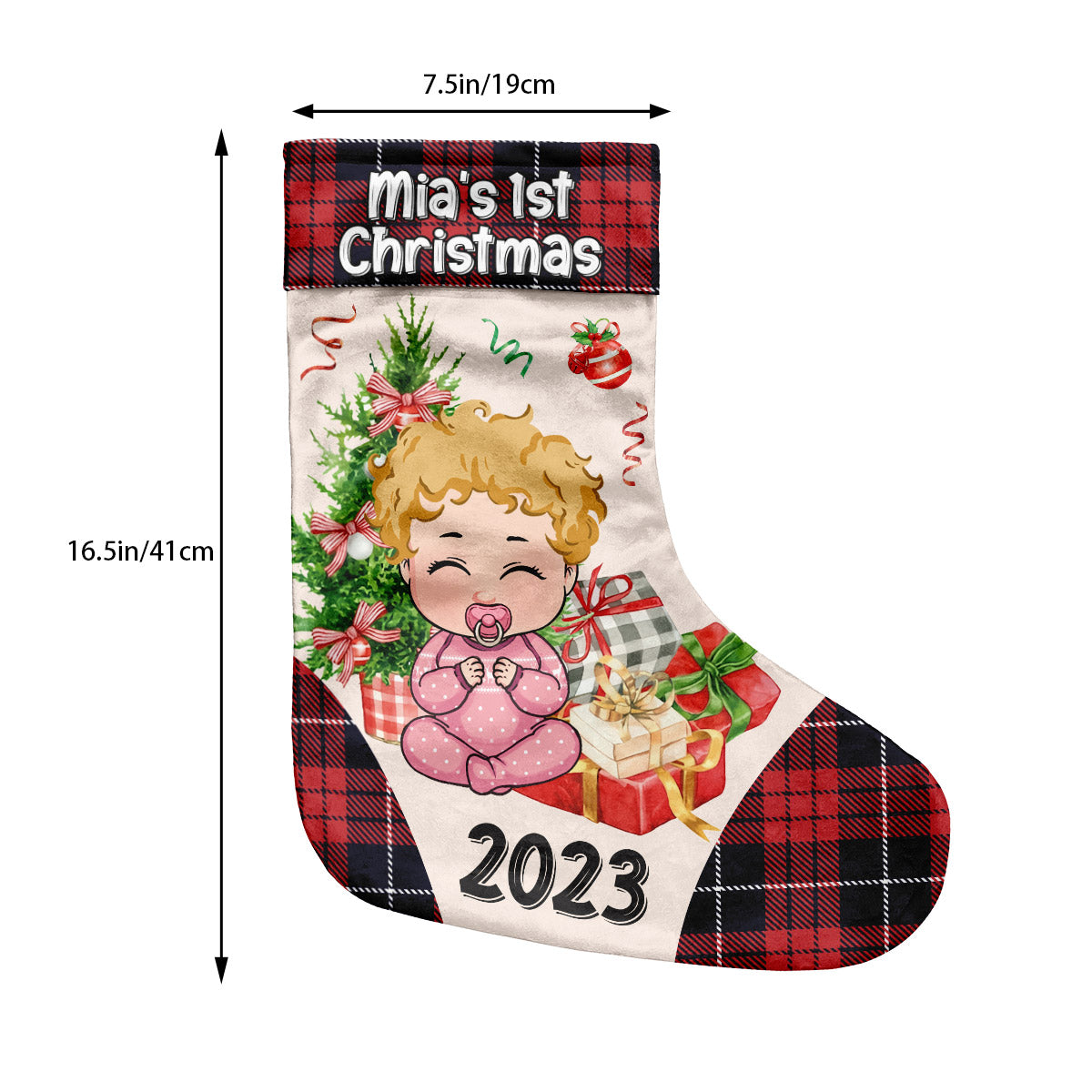 Mon premier Noël - Chaussettes de Noël personnalisées pour toute la famille