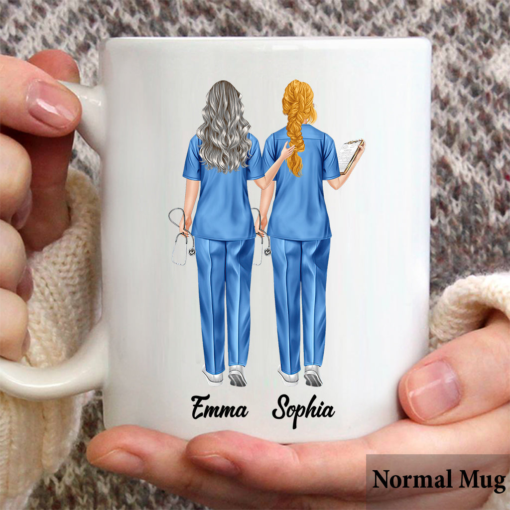 Der Spaß und das Lachen, die wir teilen – personalisierte Krankenschwester-Tasse