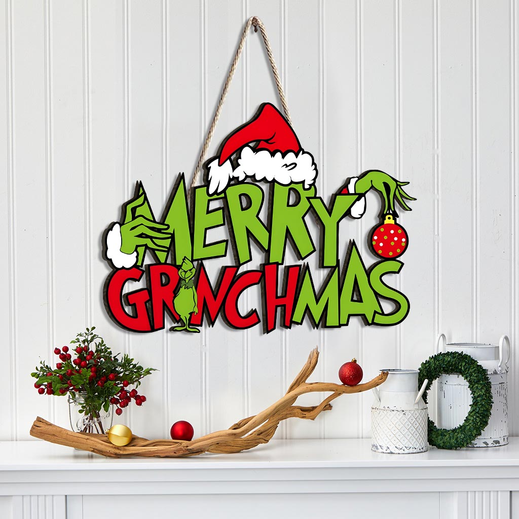 Merry Christmas - Stole Christmas Custom Shaped Wood Sign