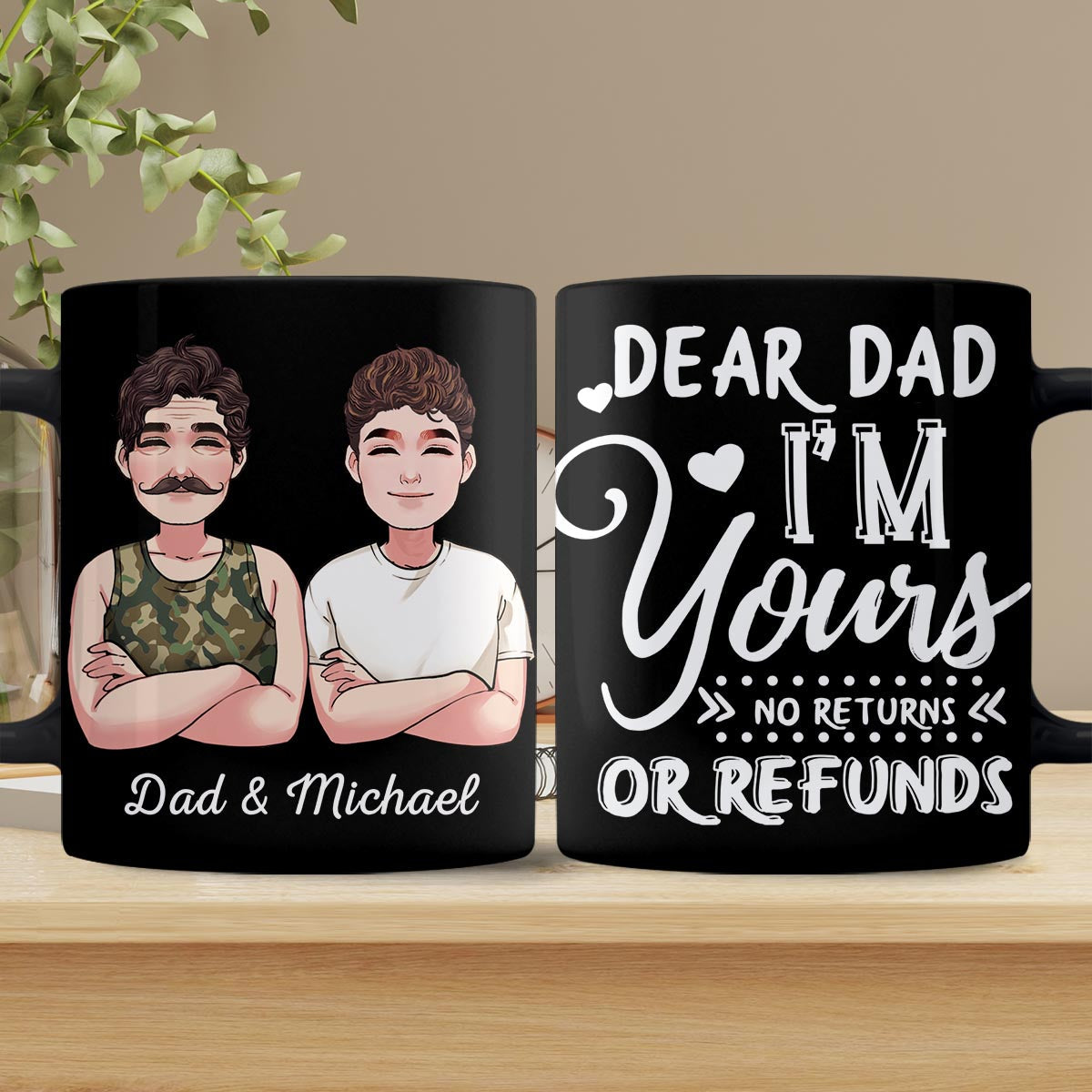 Liebe Mama, lieber Papa, ich gehöre euch – Geschenk für Mama und Papa – personalisierte Tasse