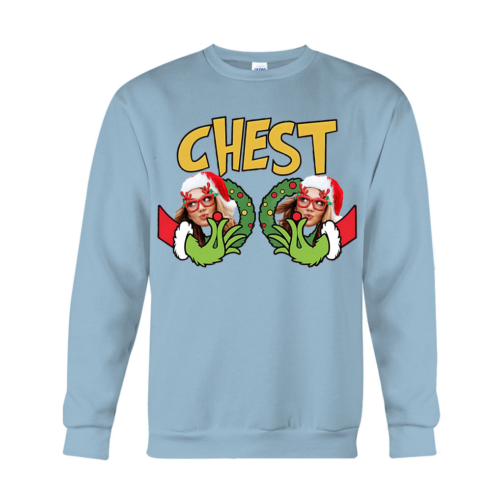 Chest Nuts Merry Grinchmas - Personalized Stole Christmas T-shirt And Hoodie