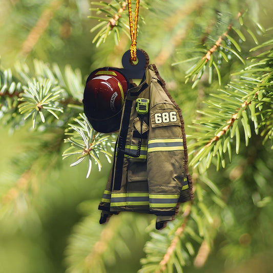 Feuerwehr-Rüstung – Personalisierter Feuerwehr-Anhänger