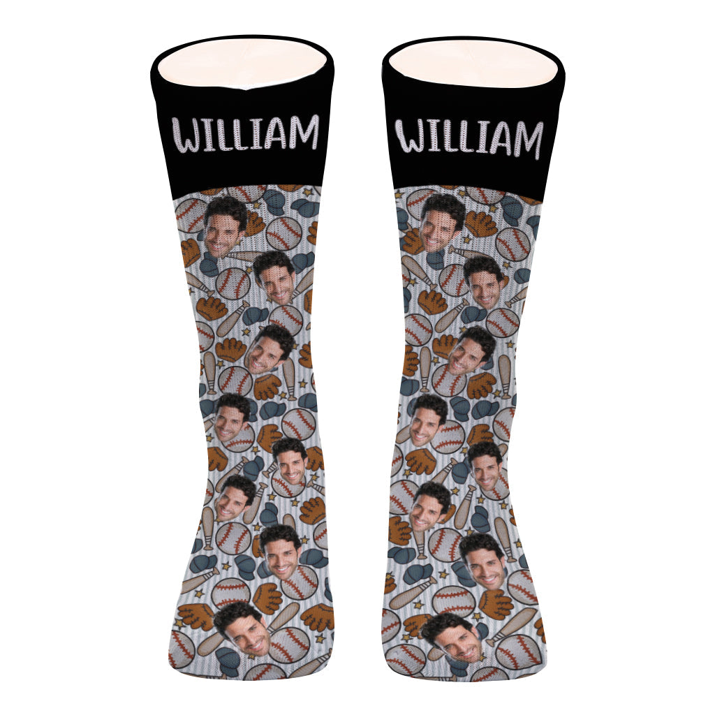 Zuhause ist es am schönsten – personalisierte Baseballsocken