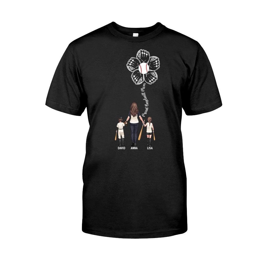 Maman fière de joueur de baseball - T-shirt et sweat à capuche personnalisés sur le thème du baseball