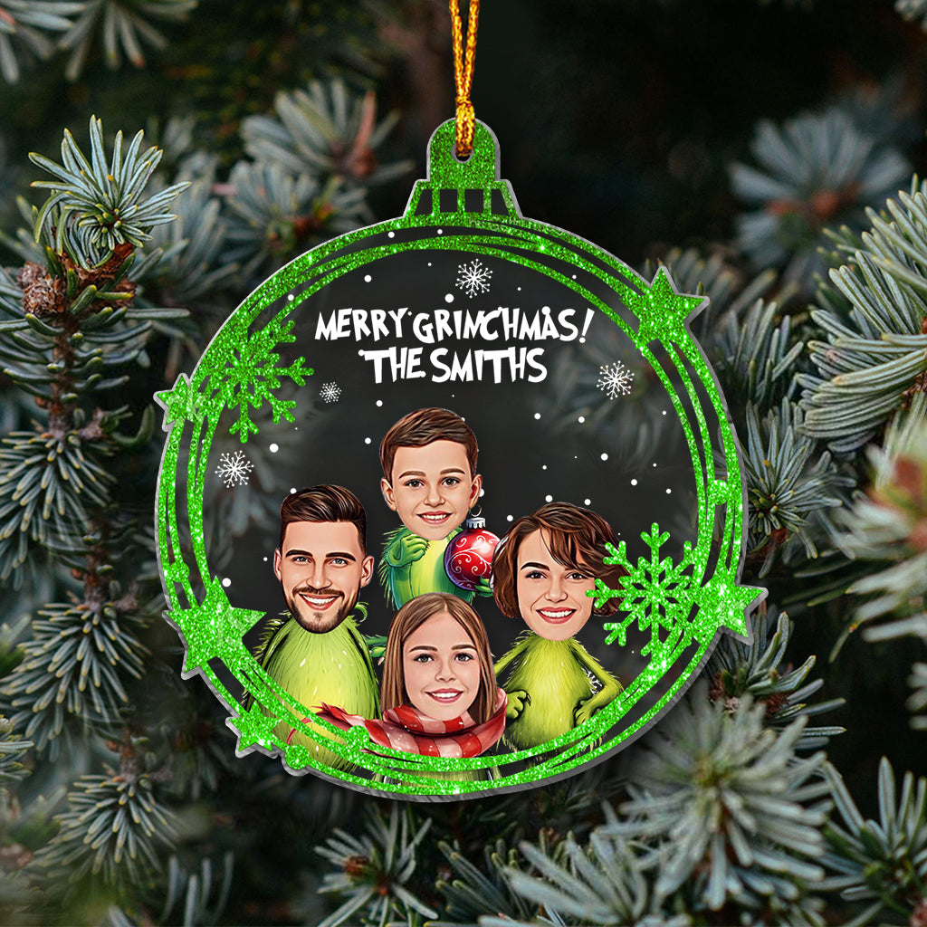 Merry Grinchmas - Personalized Stole Christmas One-sided Ornament