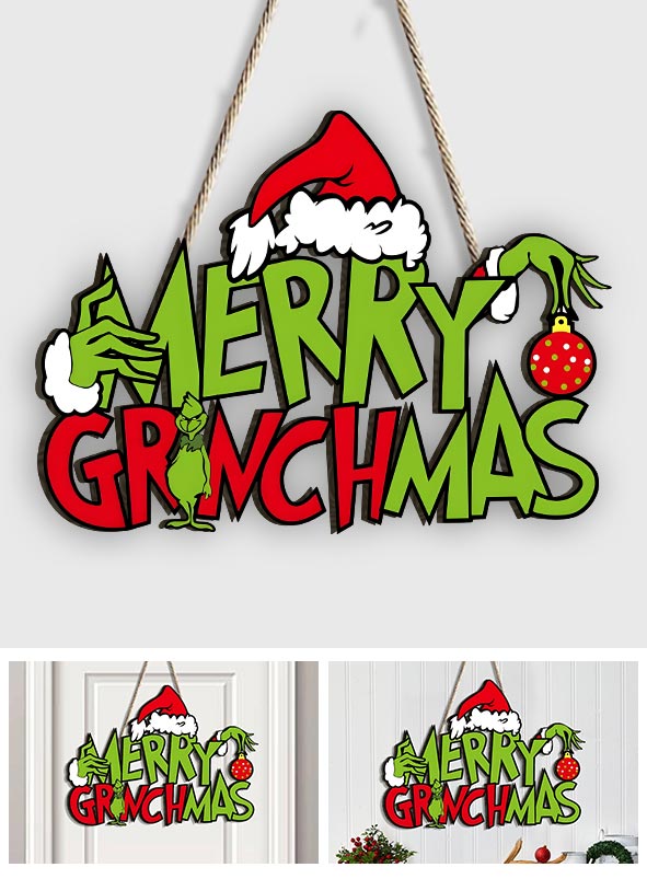 Merry Christmas - Stole Christmas Custom Shaped Wood Sign