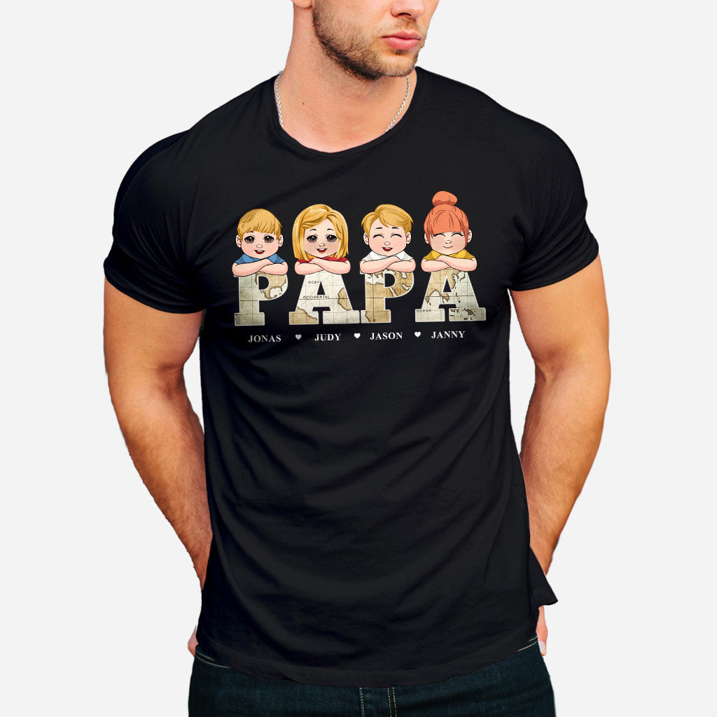 Vintage-Kartentitel – Personalisiertes Vater-T-Shirt & Hoodie