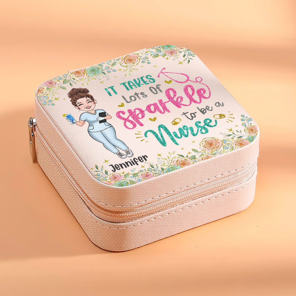Il faut beaucoup d'éclat pour être infirmière - Coffret à bijoux personnalisé pour infirmière