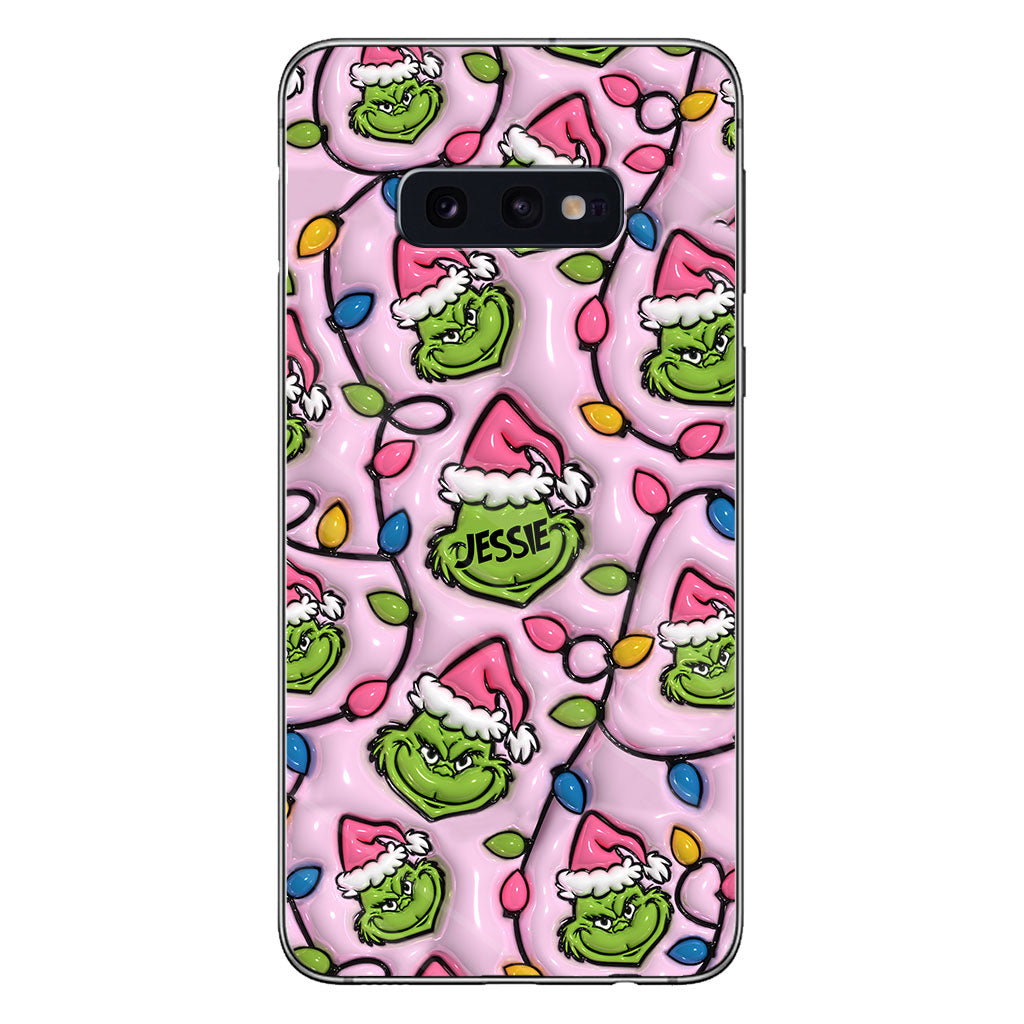 Green & Pink - Personalized Stole Christmas Phone Case