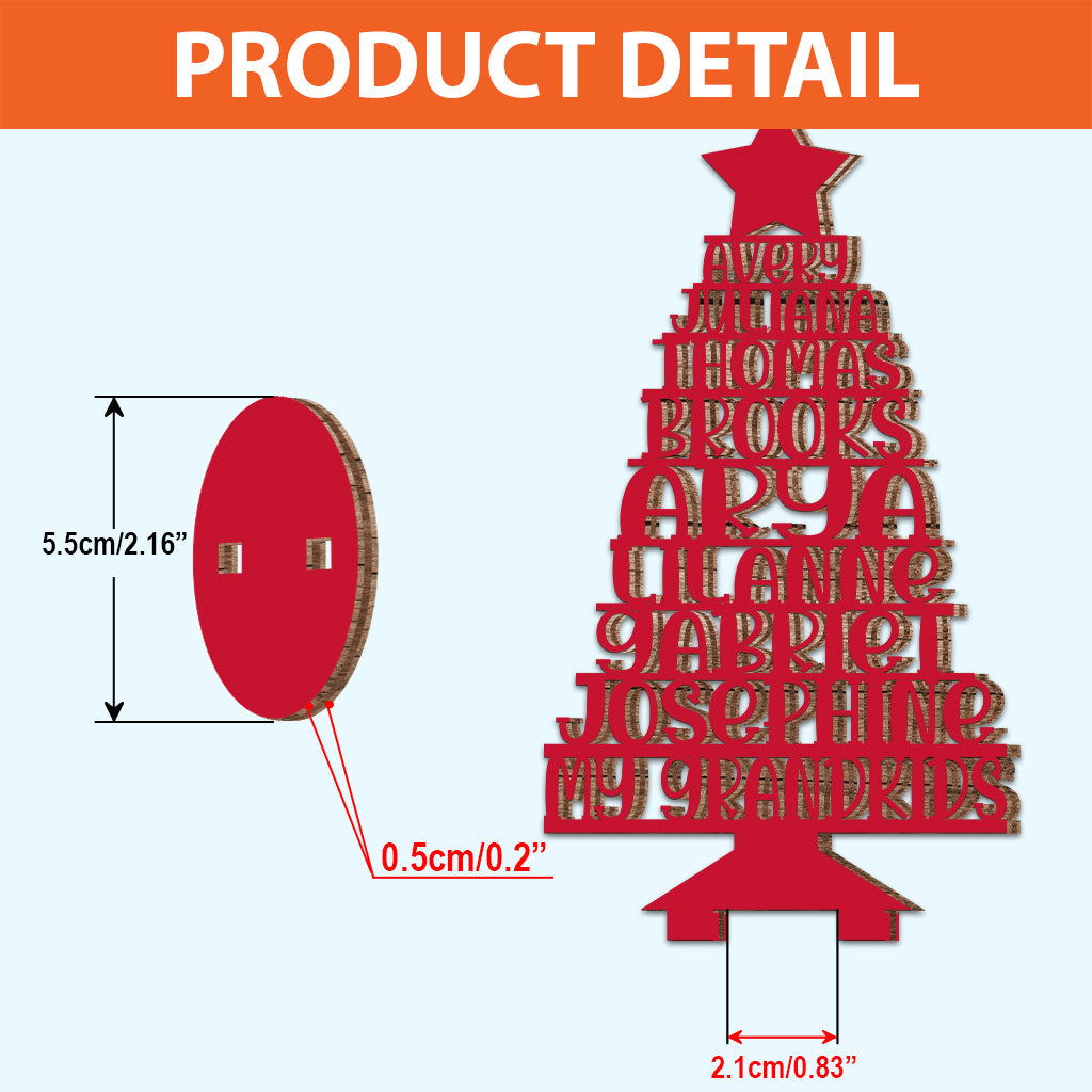 Meine Enkelkinder – Geschenk für Oma – Personalisierte, freistehende Holzplakette