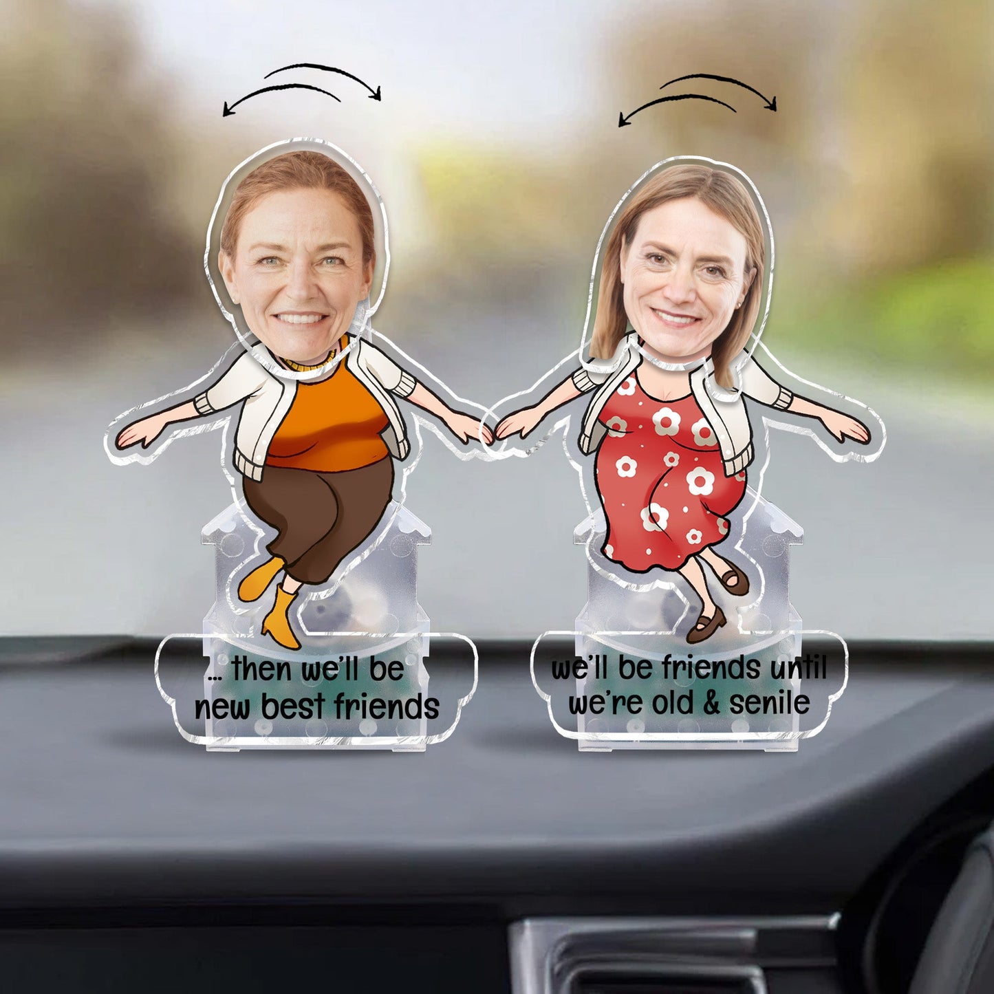 Nous serons amis jusqu'à la vieillesse - Cadeau pour un ami - Tête à secouer personnalisée