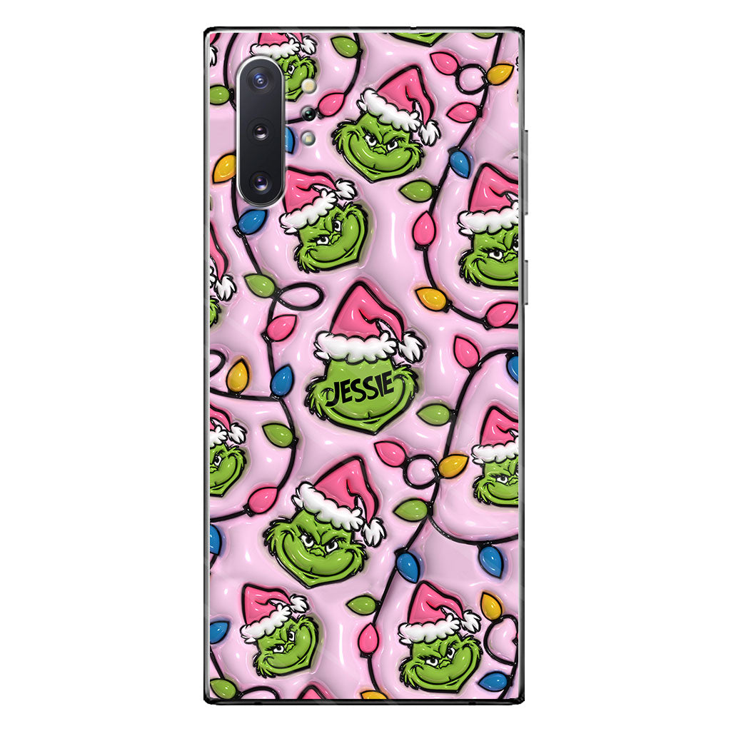 Green & Pink - Personalized Stole Christmas Phone Case