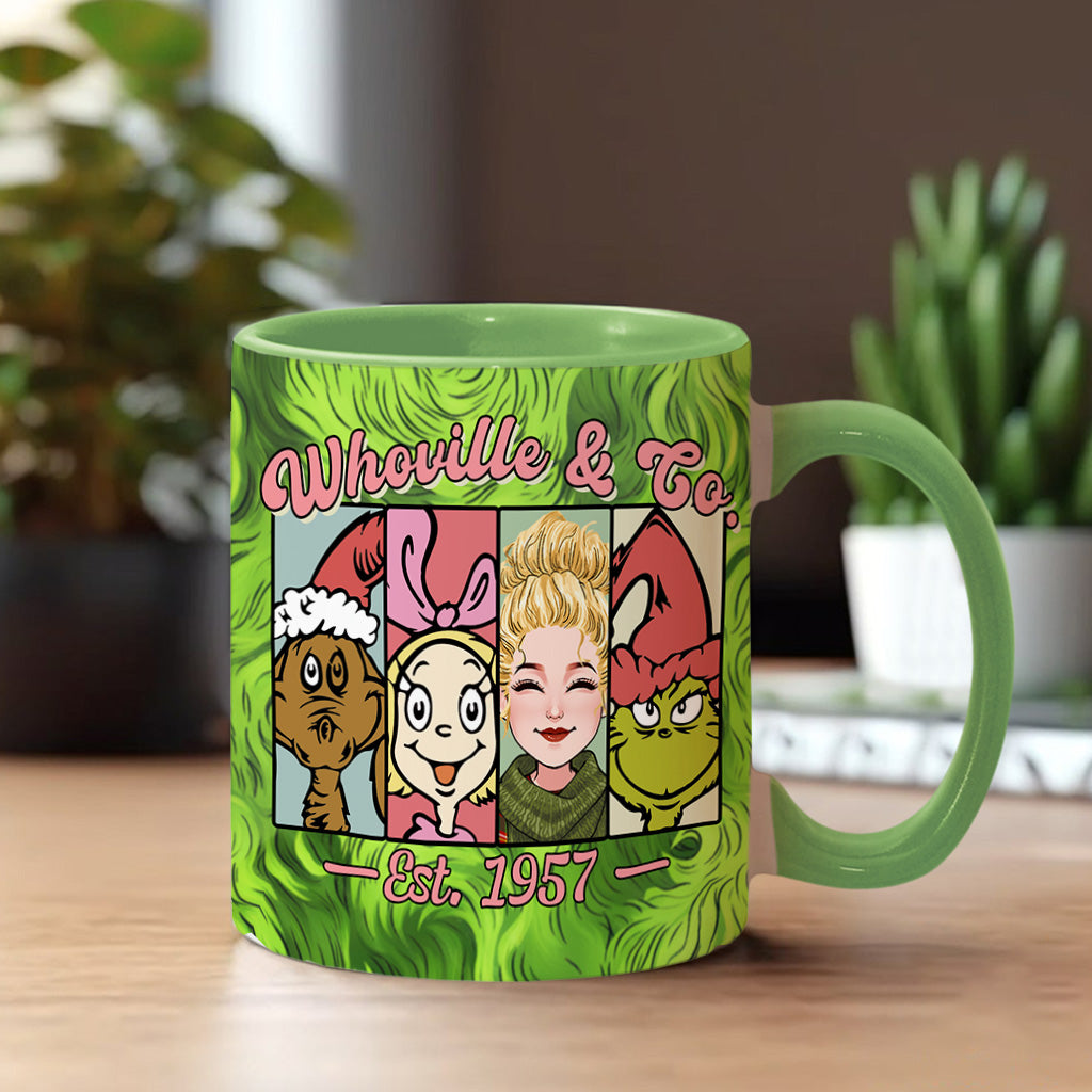 Green Mischief - Personalisierte Stola-Weihnachtstasse