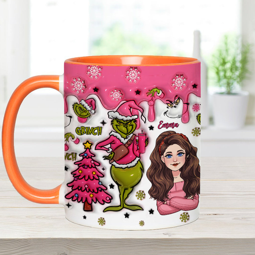 Mug personnalisé « À l'époque du Grinch » - Décoration de Noël avec étole