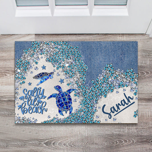 Tapis de porte personnalisé Tortue Bling - Tapis de porte Tortue