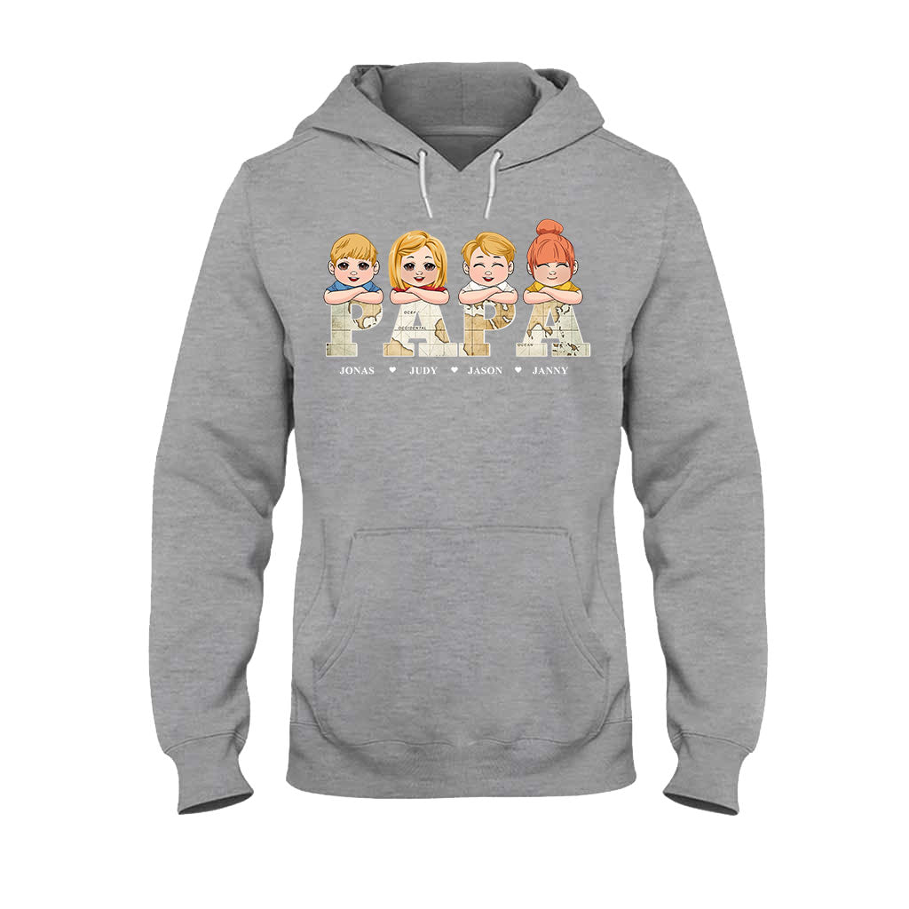 Vintage-Kartentitel – Personalisiertes Vater-T-Shirt & Hoodie