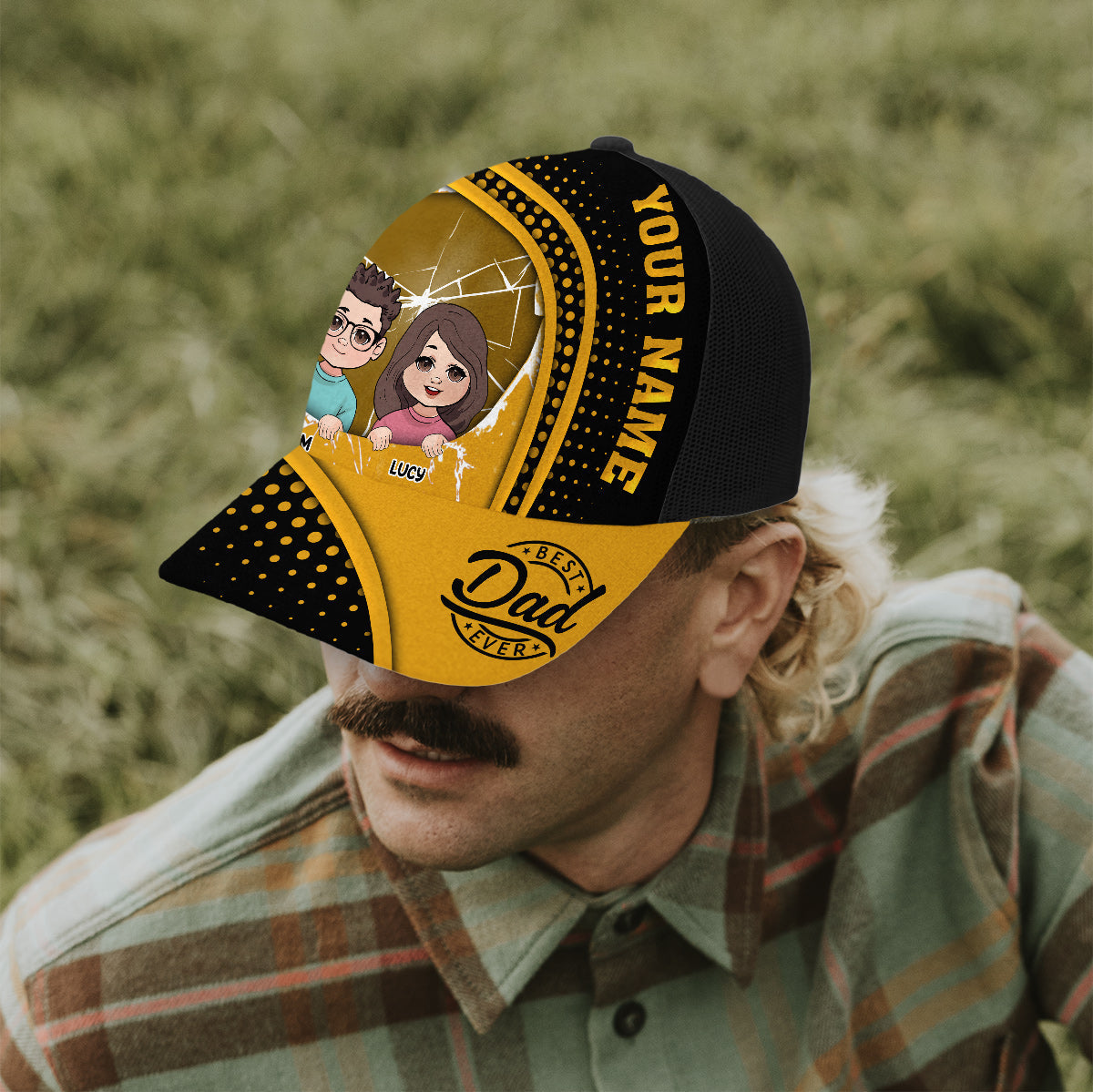 Best Dad Ever - Personalized Father Trucker Hat